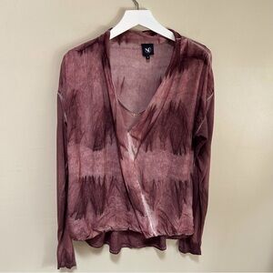 NU Denmark ~ Tie-Dye Viscose V-Neck Top in size Small